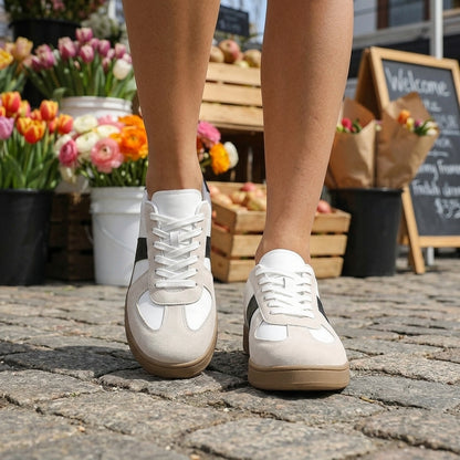 Emmeline Flora | Textured Low-Top Sneakers
