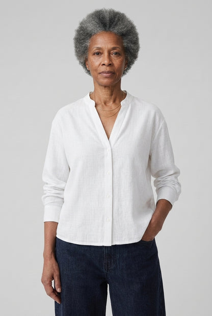 Casual Long Sleeve Shirt for Women, Loose Fit Soft Breathable, for Work-From-Home, Everyday Wear, Layering & Weekends