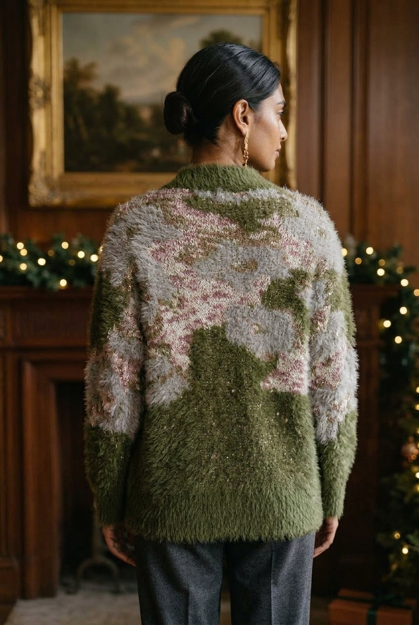 Merla | Festive Colorblock Cardigan