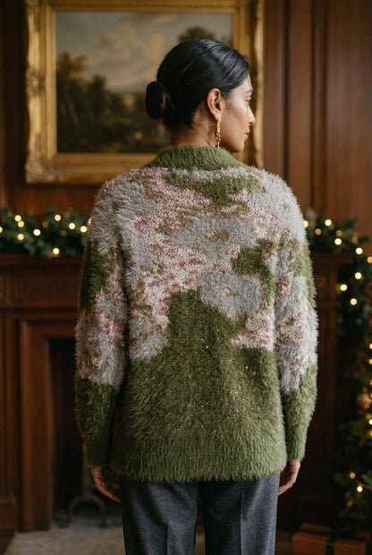 Merla | Festive Colorblock Cardigan