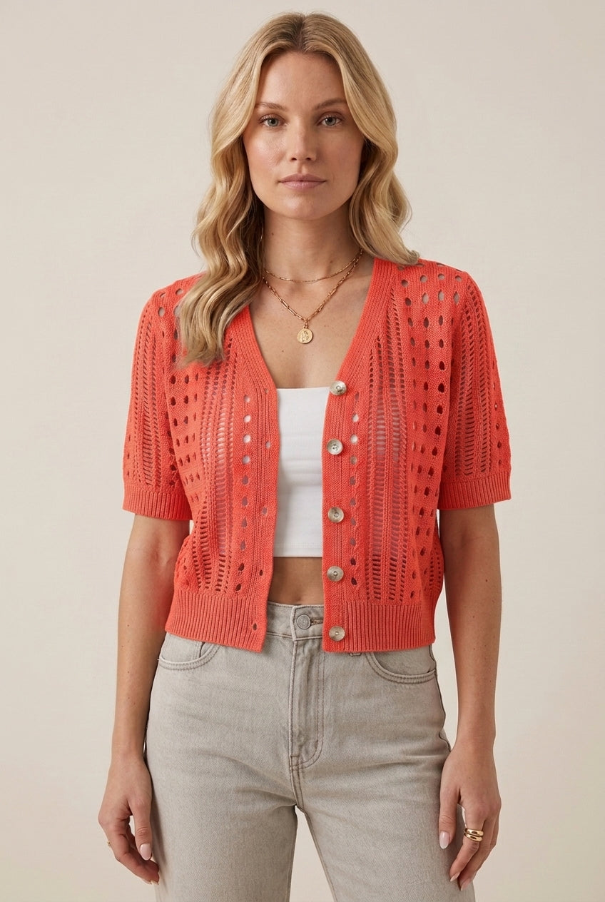 Caroline | Lightweight Short Sleeve Cardigan