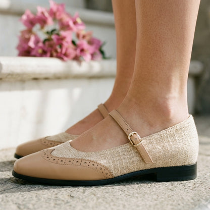 Briel | Square Toe Mary Jane Flats
