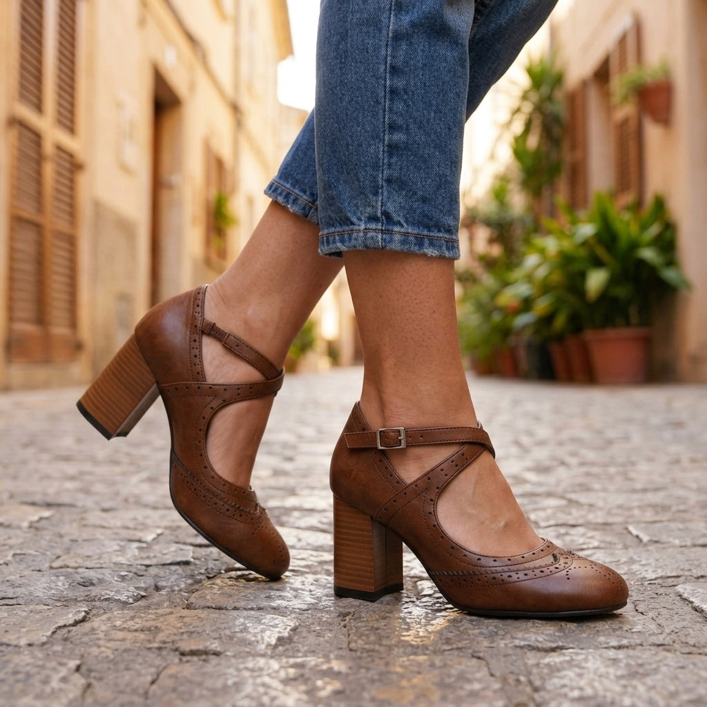 Antonia | Vintage Brogue Loafers