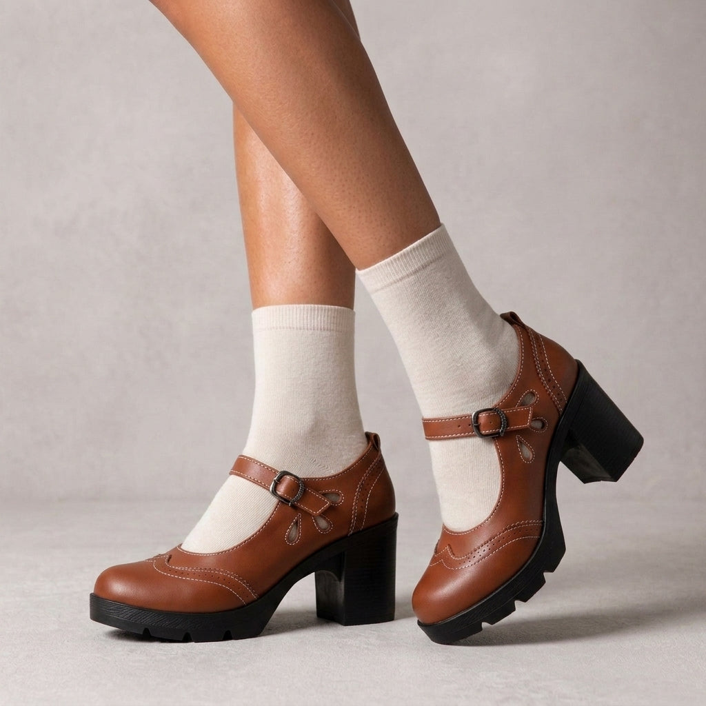 Ysabelle | Perforated Brogue Loafers