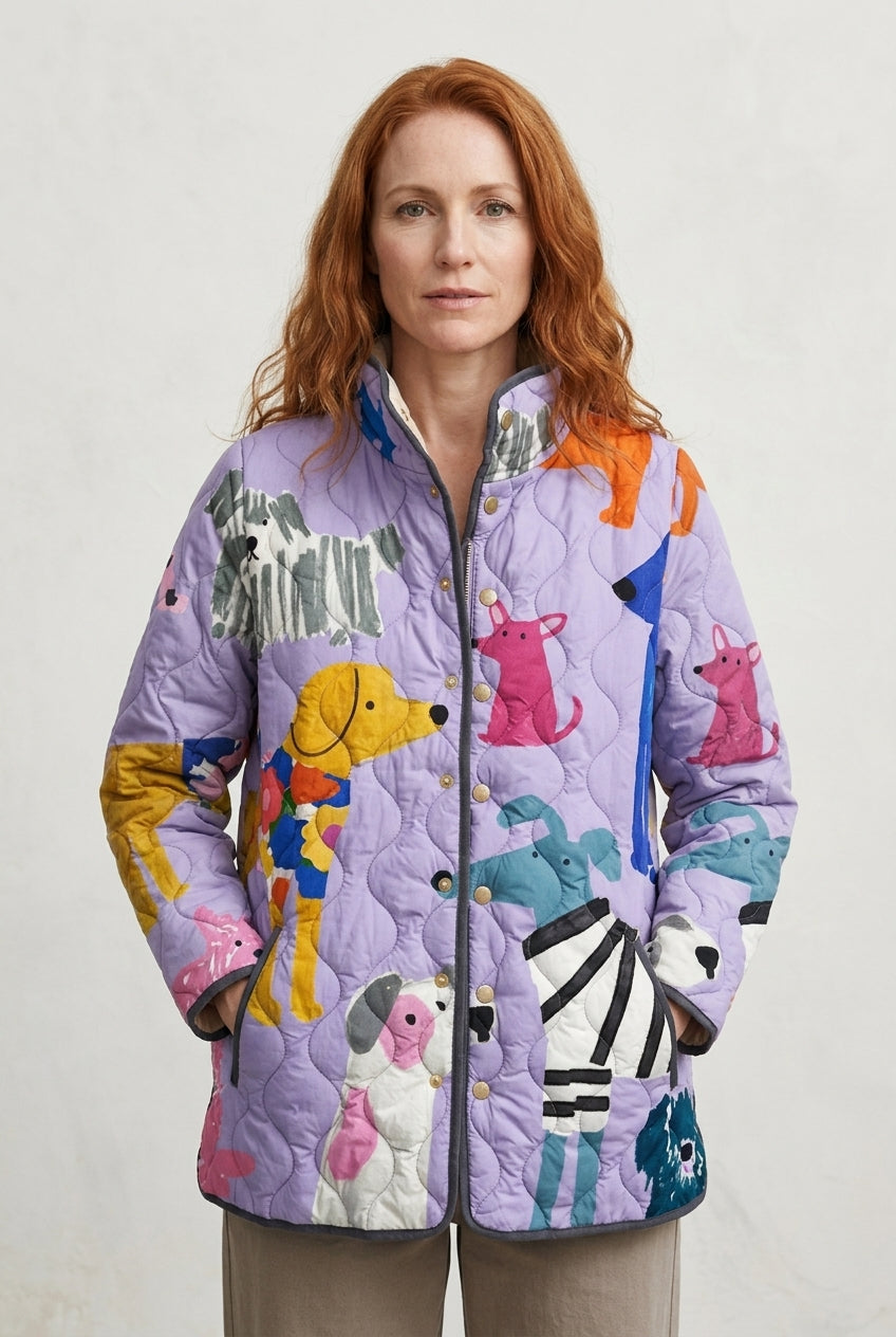 Gaia | Casual Dog Print Jacket
