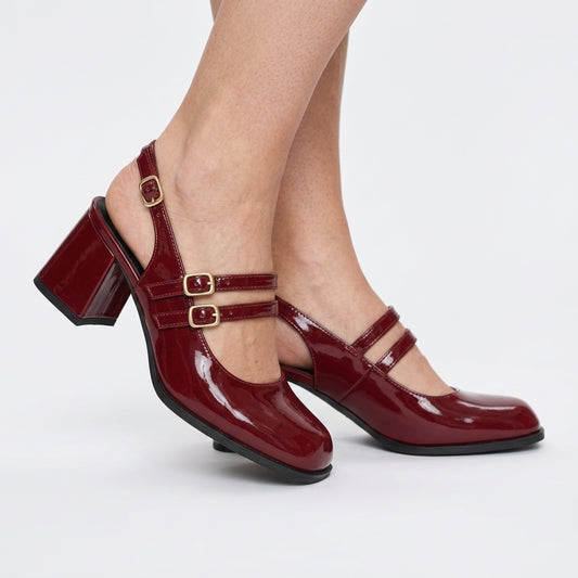 Petronella | Patent Slingback Loafers