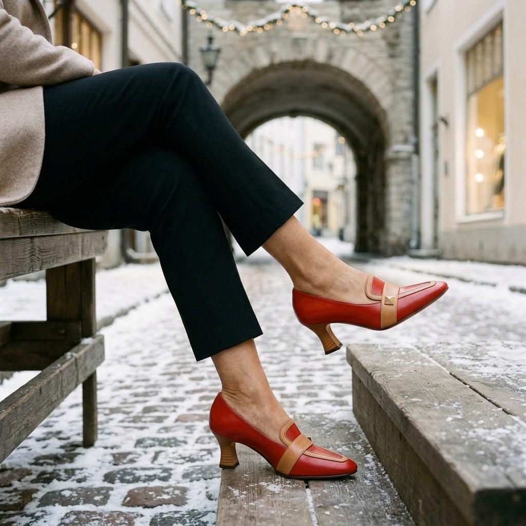 Norabelle Wren | Two-Tone Prism Heels