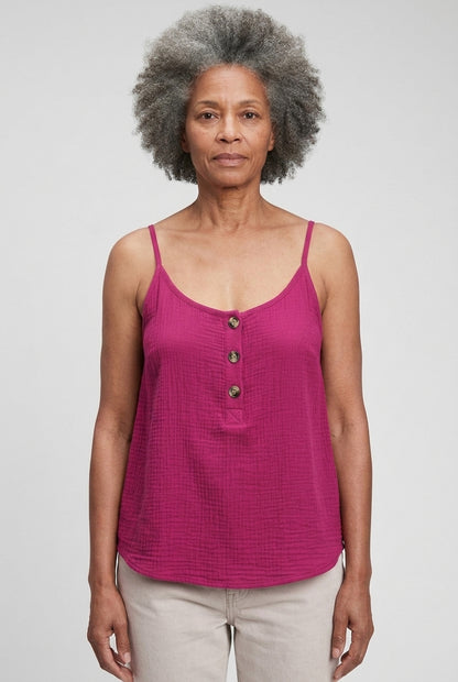 Elegant Button-Front Blouse for Women, Strap Detail Lightweight, for Work, Casual, Date Night & Everyday Wear