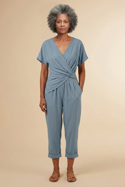 Elegant Two-Piece Set for Women, Breathable Relaxed Fit Versatile, for Work, Travel, Casual & Everyday Wear