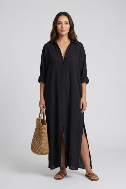 Elegant Maxi Dress for Women, Flattering Silhouette Long-Sleeve, for Work, Date Night, Brunch & Everyday Wear