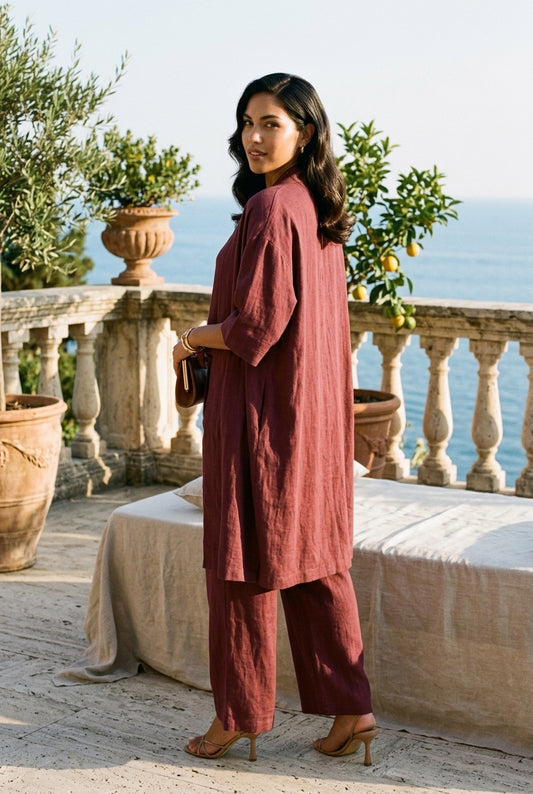 Sabine Yolande | Linen Three-Piece Set