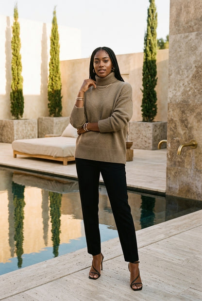 Caroline Tamsin | Cashmere Roll Neck Sweater