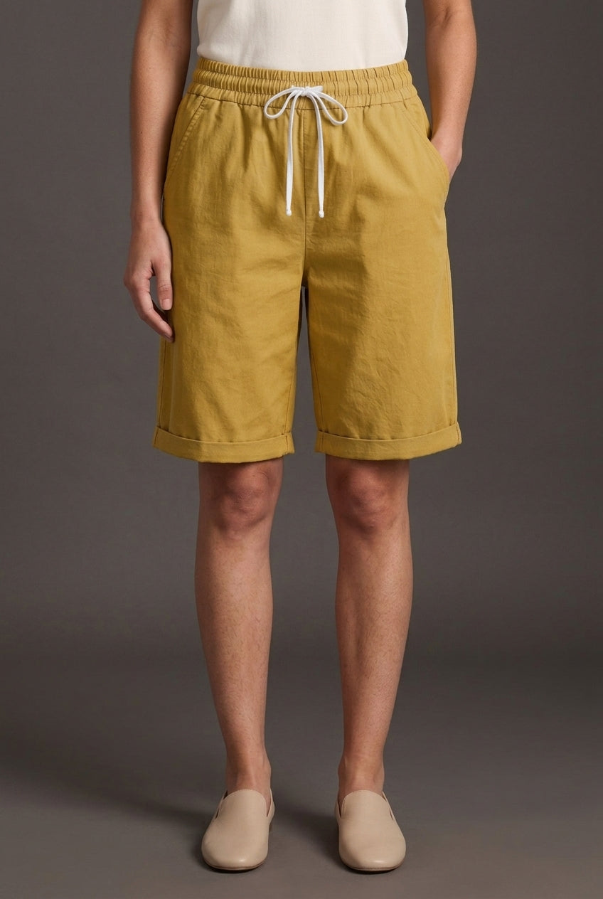 Summer Women's Relaxed Cotton Shorts with Pockets