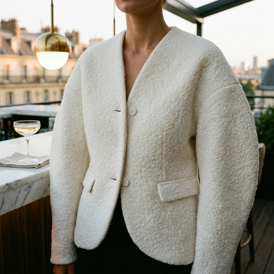 Jenna | Bouclé Shawl-Collar Blazer Coat