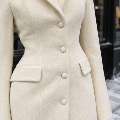 Zivea | Wool Lapel Overcoat
