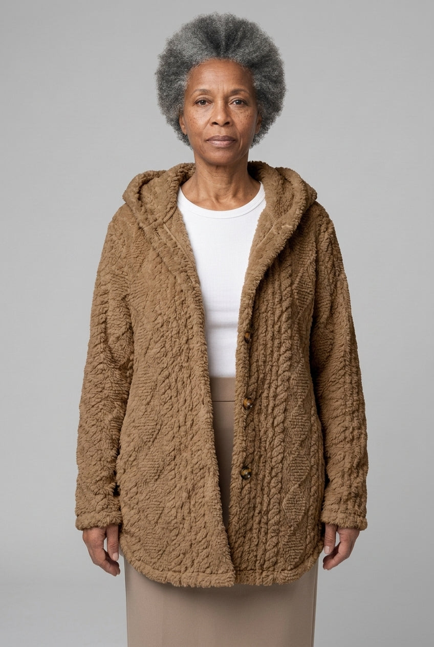 Lodovica Reverie | Oversized Hooded Fleece Cardigan