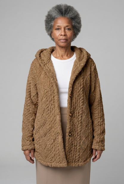 Lodovica Reverie | Oversized Hooded Fleece Cardigan
