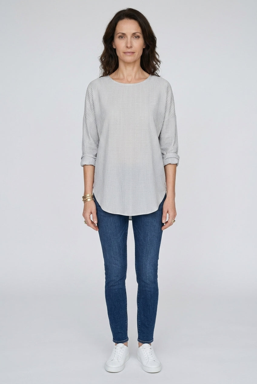 Women's Striped Long Sleeve Casual Relaxed Top
