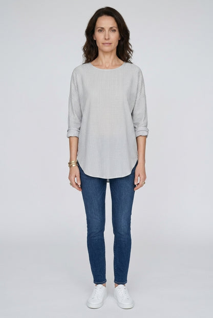 Women's Striped Long Sleeve Casual Relaxed Top