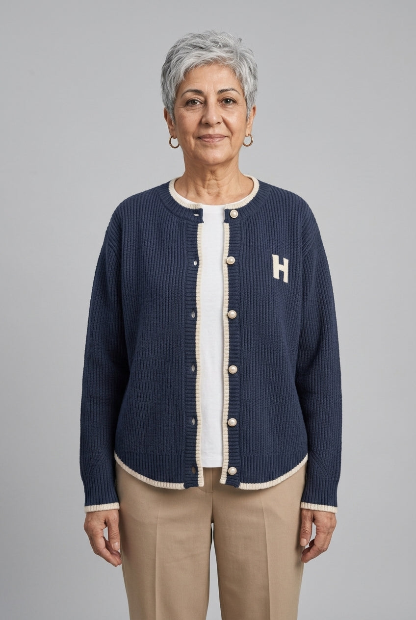 Honor Iris | Ribbed Knit Button Cardigan