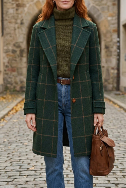 Ove | Plaid Wool-Blend Longline Coat