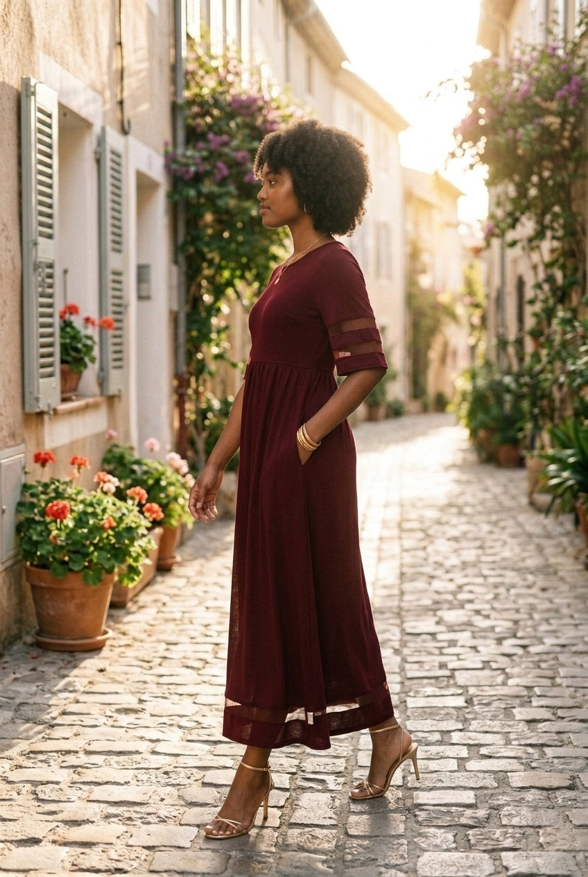 Roselyne | Flowing A-Line Maxi Dress
