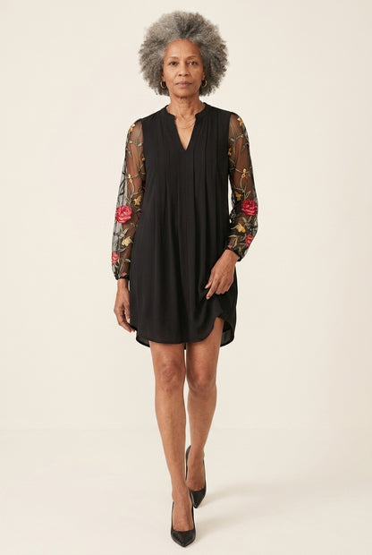 Adeline | Embroidered V-Neck Dress
