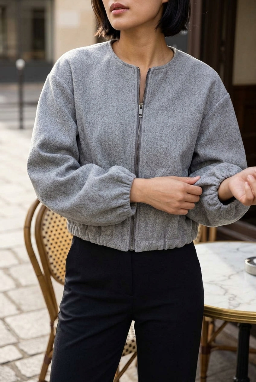Ionara | Zip-Up Bomber Jacket