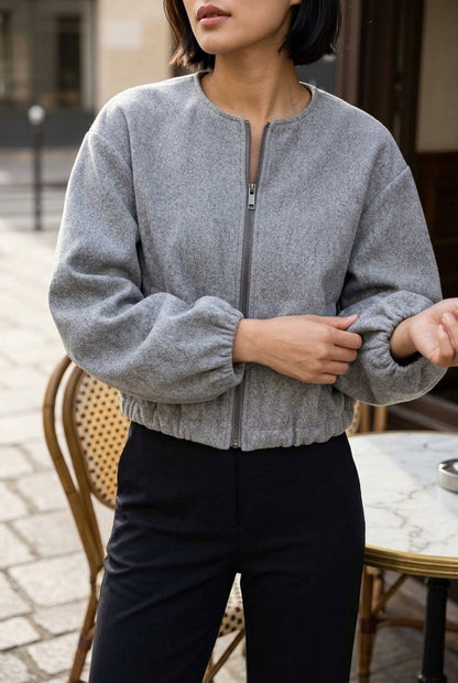 Ionara | Zip-Up Bomber Jacket