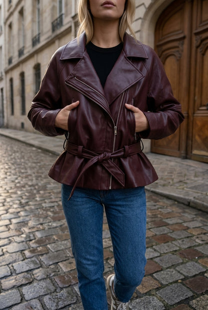 Asha | Vintage Faux Leather Trench Coat
