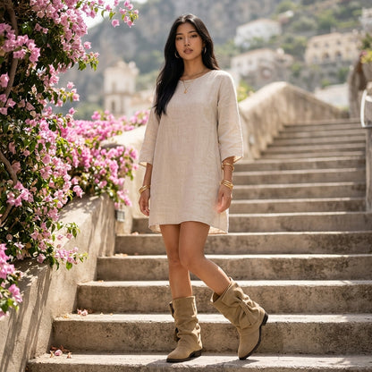 Oonea | Faux Suede Mid-Calf Boot