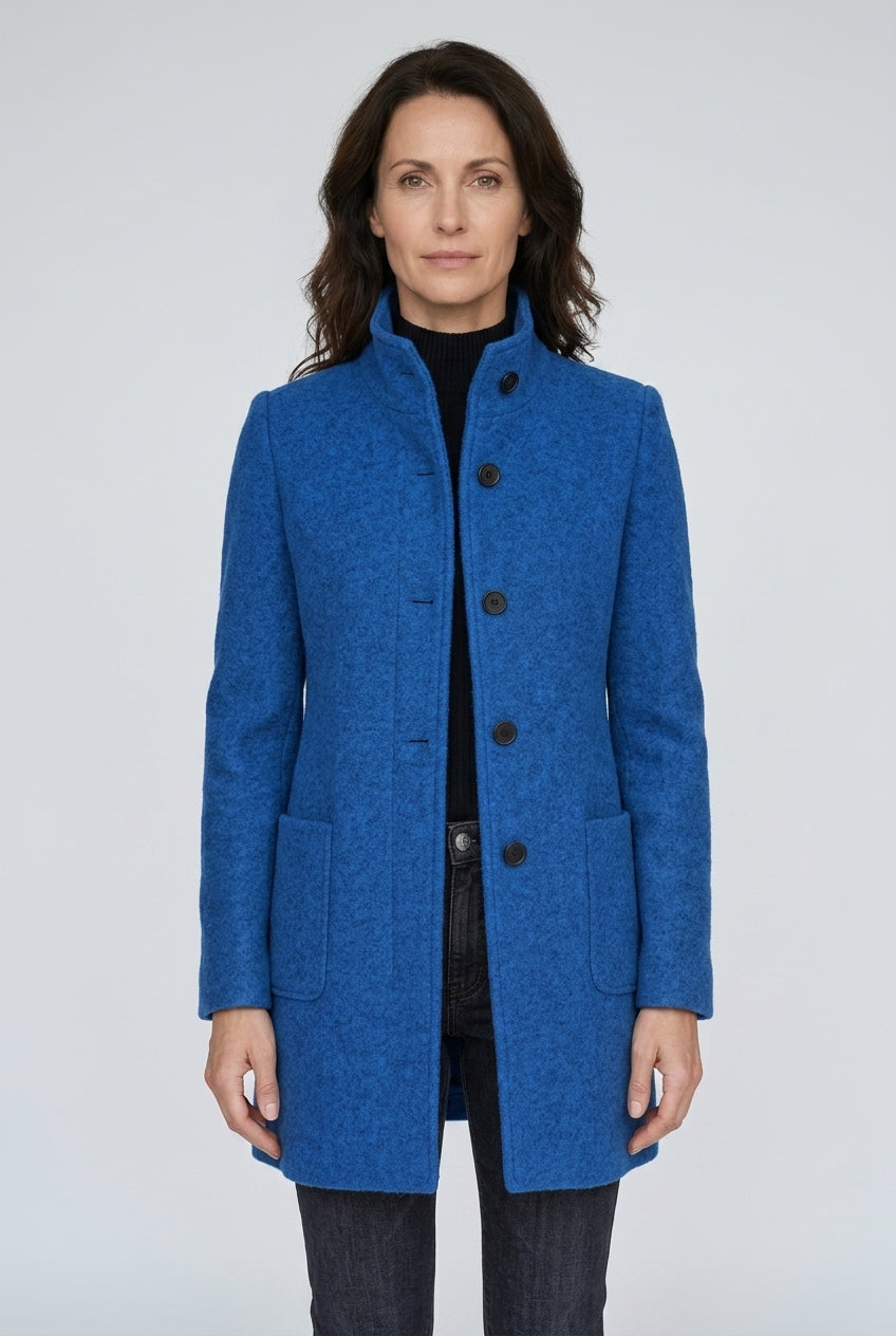 Classic Structured Coat for Women, Tailored Long-Sleeve Soft Warm Elegant, for Work, Office, Everyday & Going Out