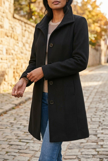 Grear | Button-Front Wool-Blend Coat