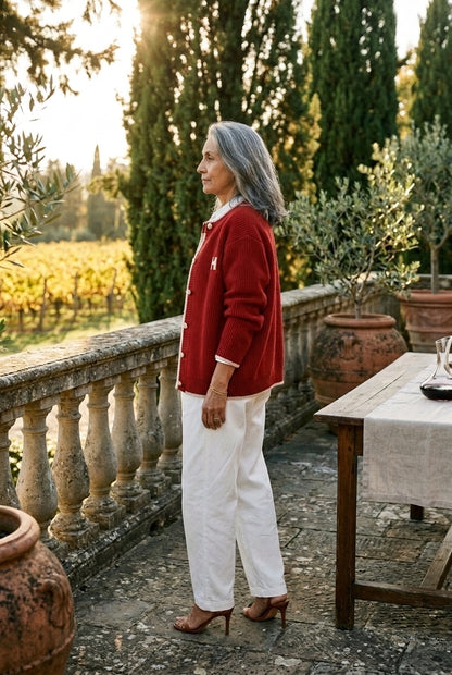 Honor Iris | Ribbed Knit Button Cardigan