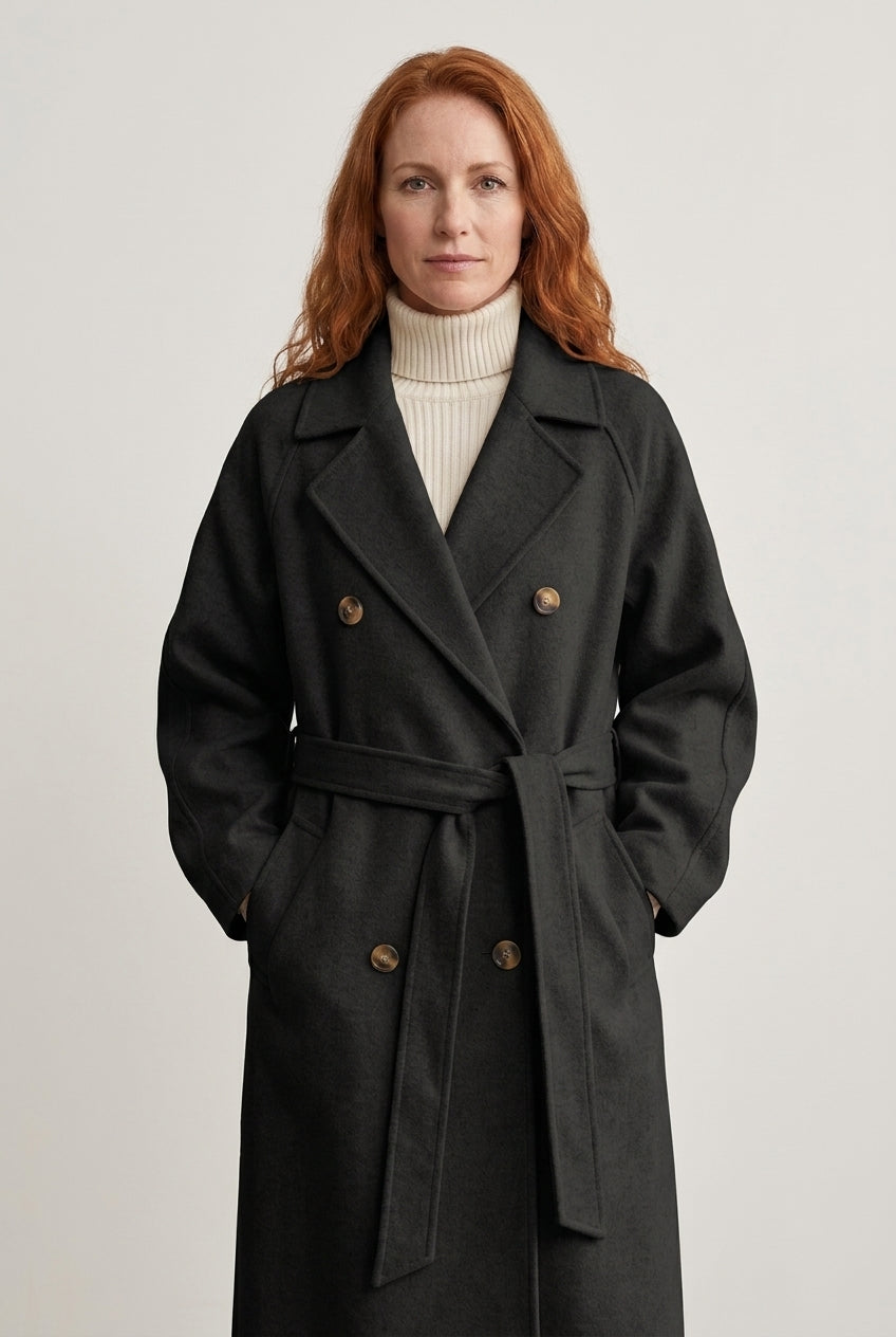 Etta | Chic Lightweight Wool Long Coat