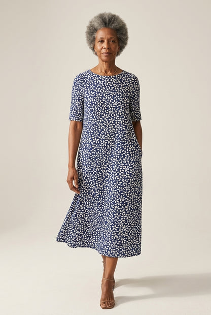 Joelle Tuva | Botanical A-Line Midi Dress
