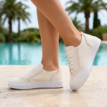 Kefira Arden | Leather Brogue Low-Top Sneaker