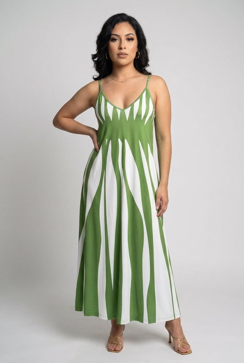 Amaya | Thin Strap V-Neck Dress