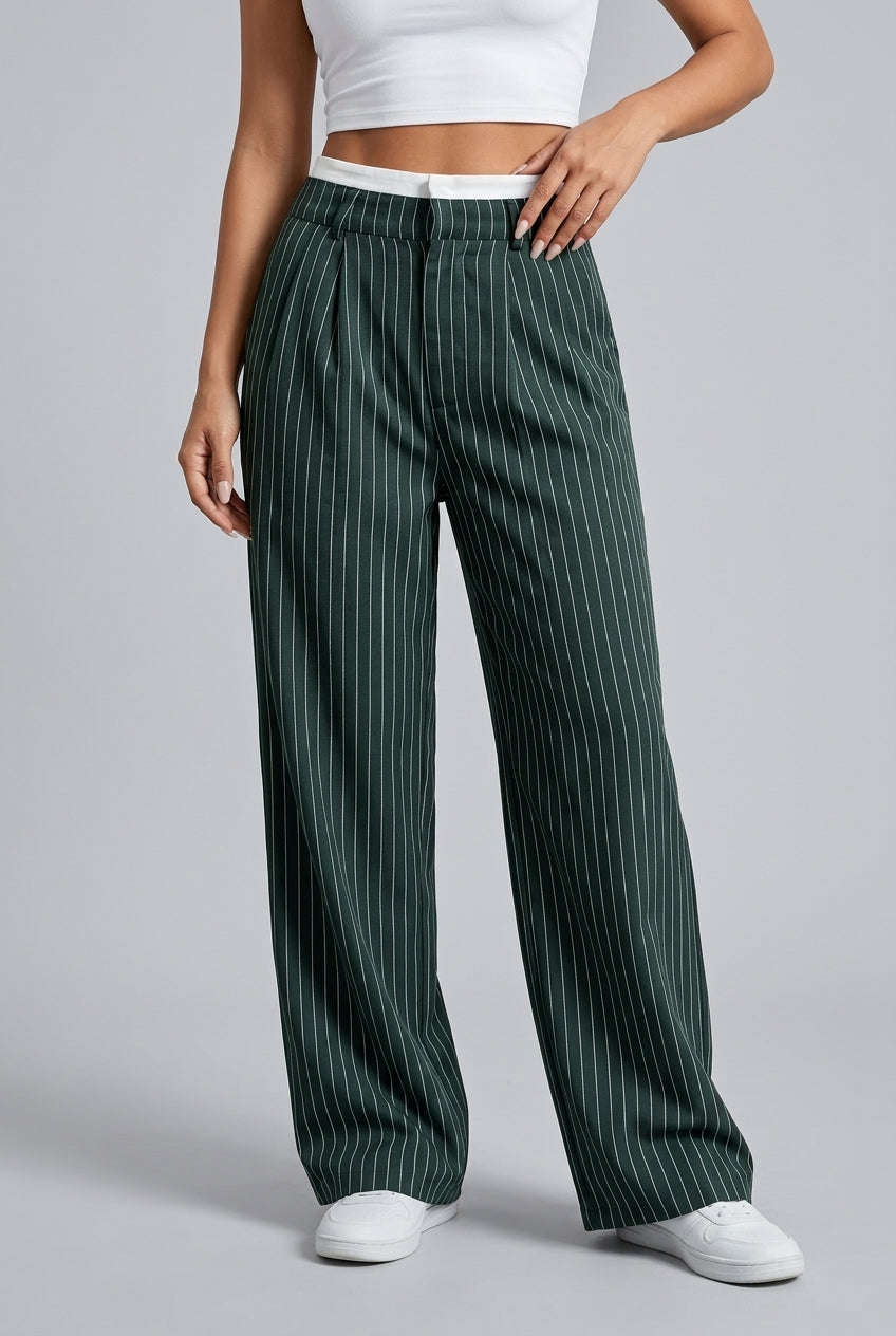 Marta | Striped Wide-Leg Trousers