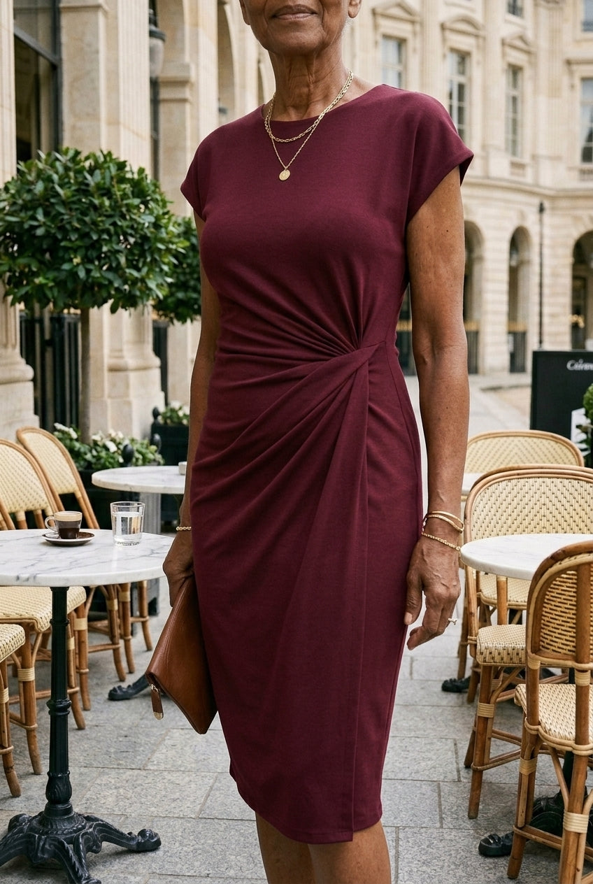 Guinevere Petra | Ruched Midi Dress
