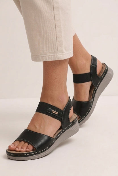 Retro Comfort Everyday Sandals for Women, Cushioned Flexible Casual Slip-On, for Walks, Errands, Holiday & Weekend Wear