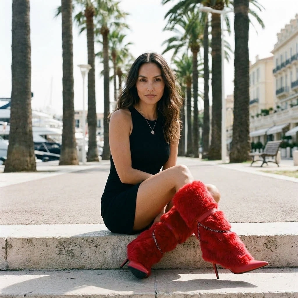Petis | Fuzzy Pointy-Toe Stiletto Boot
