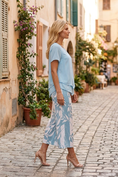 Lorenza | Leaf Print Two-Piece Set