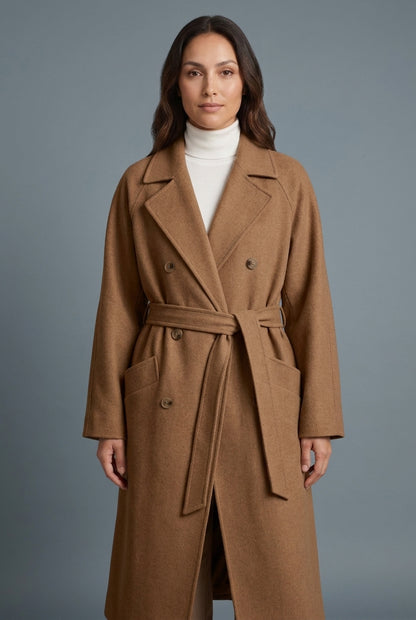 Myla | Women's Longline Overcoat, Streamlined Elegant Coat with Pockets
