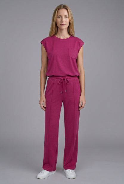 Relaxed Lounge Set for Women, Soft Breathable Co-Ord Matching Top & Bottom, for Casual Wear, Lounging & Everyday