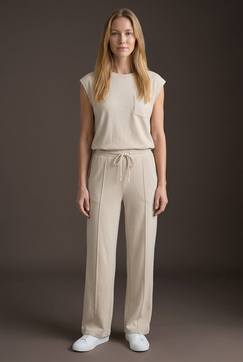 Relaxed Lounge Set for Women, Soft Breathable Co-Ord Matching Top & Bottom, for Casual Wear, Lounging & Everyday