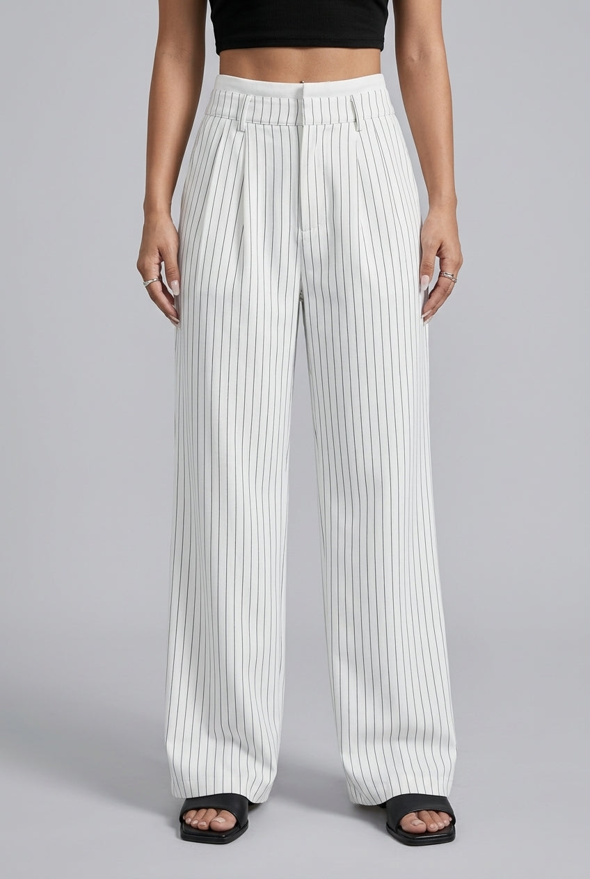 Marta | Striped Wide-Leg Trousers