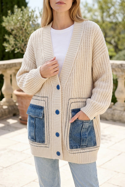 Tuvis | Oversized Printed Cardigan Jacket