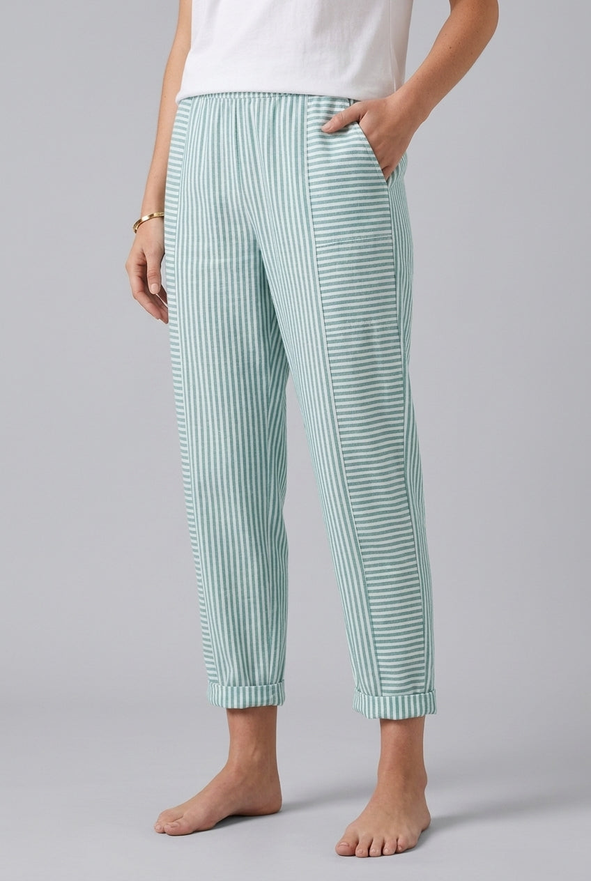Lucienne | Relaxed Striped Tapered Pants