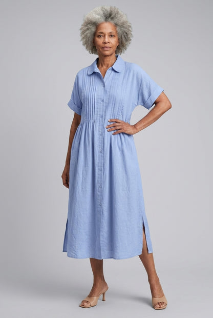 Nathalie | Cotton Button Midi Dress